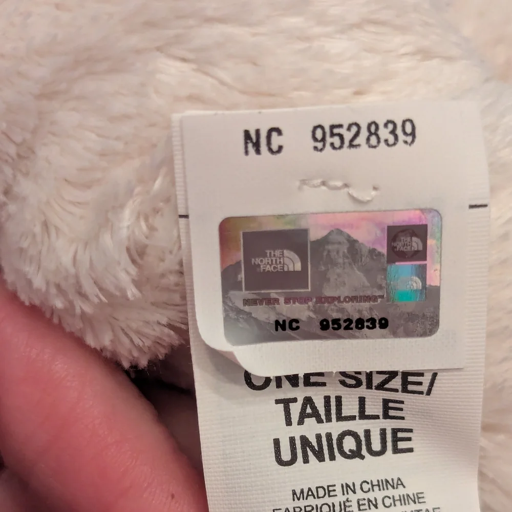 North Face Fuzzy Earflap Beanie Winter Hat, Lined